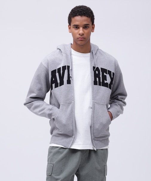 《DAILY／デイリー》ZIP UP SWEAT PARKA LOGO ／ ジップアップ スウェット パーカー ロゴ ／ AVIREX ／