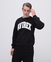 《DAILY／デイリー》CREW NECK L／S SWEAT LOGO ／ クルーネック ロングスリーブ スウェット ／ AVIREX ／