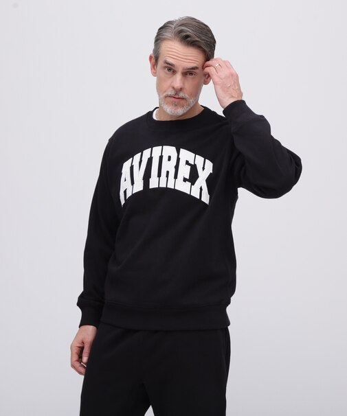 《DAILY／デイリー》CREW NECK L／S SWEAT LOGO ／ クルーネック ロングスリーブ スウェット ／ AVIREX ／