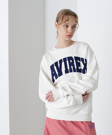 《DAILY／デイリー》CREW NECK L／S SWEAT LOGO ／ クルーネック ロングスリーブ スウェット ／ AVIREX ／