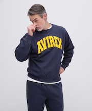 《DAILY／デイリー》CREW NECK L／S SWEAT LOGO ／ クルーネック ロングスリーブ スウェット ／ AVIREX ／