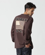 《WEB&DEPOT限定》AMERICAN FLAGS L／S T-SHIRT ／ アメリカン フラッグス 長袖 Tシャツ ／ AVIREX