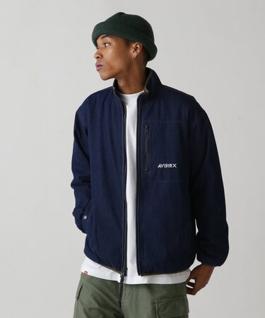 《WEB&DEPOT限定》DENIM STAND BLOUSON ／ デニム スタンド ブルゾン ／ AVIREX ／ アヴィレックス