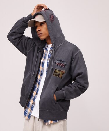 LONG SLEEVE FADE MIAMI PATCH PARKA