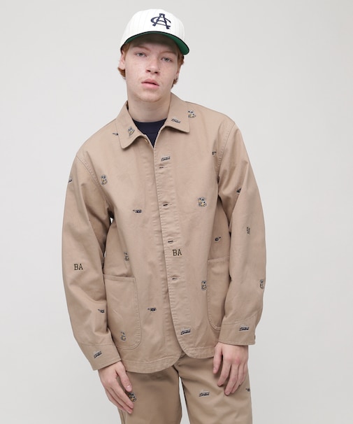 POINT EMBROIDERY COVERALL JACKET