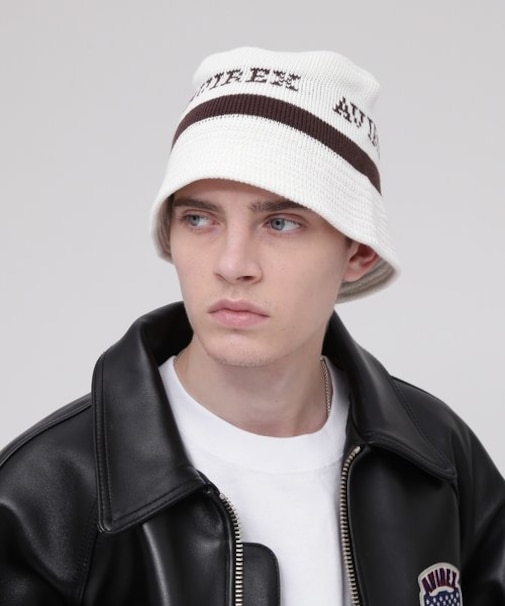 KNIT BUCKET HAT ／ ニット バケットハット ／ AVIREX ／ アヴィレックス