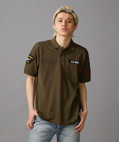 ネイバル パッチド ポロシャツ/NAVAL PATCHED POLO SHIRT