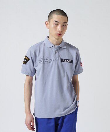 ネイバル パッチド ポロシャツ/NAVAL PATCHED POLO SHIRT