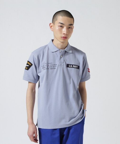 ネイバル パッチド ポロシャツ/NAVAL PATCHED POLO SHIRT