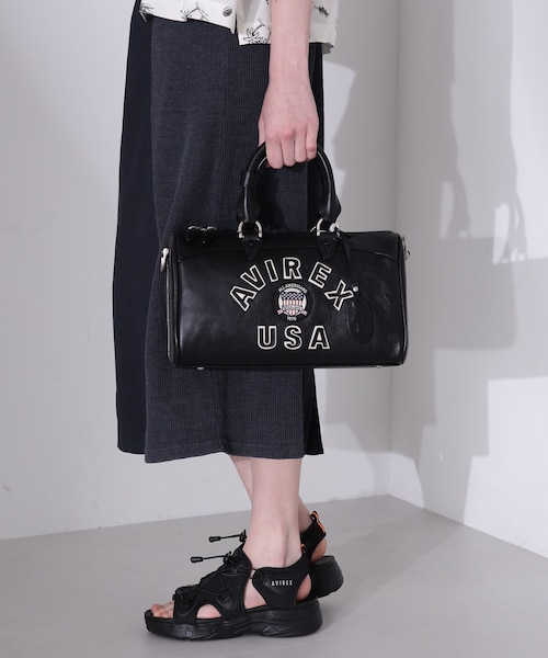 直営店別注》VARSITY LEATHER MINI DUFFLE BAG ／ バーシティレザー