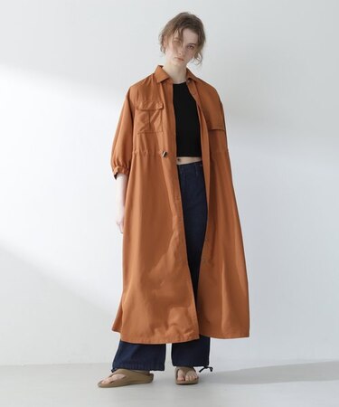 STORM FLAP DETAILE LONG SHIRTS／ストームフラップ ロングシャツ／ワンピ