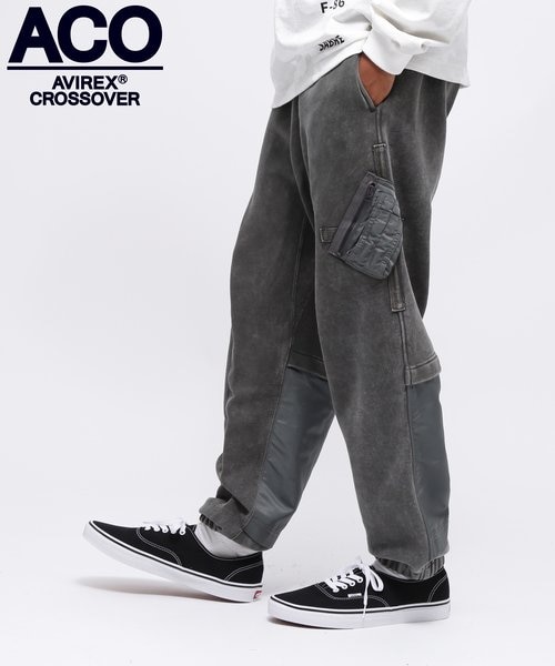 未使用 AVIREX CROSSOVER カスタム スウェットパンツ XL CROSSOVER》CUSTOM SWEAT PANTS ／ カスタム スウェットパンツ