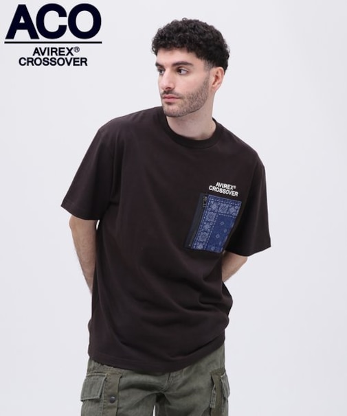 《CROSSOVER》DENIM POCKET T-SHIRT ／ クロスオーバー デニム ポケット Tシャツ  ／ AVIREX