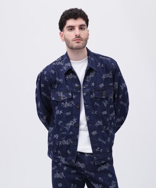 TAGGING JACQUARD DENIM JACKET／タギング ジャガード デニムジャケット