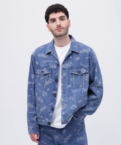 TAGGING JACQUARD DENIM JACKET／タギング ジャガード デニムジャケット