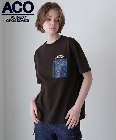 《CROSSOVER》DENIM POCKET T-SHIRT ／ クロスオーバー デニム ポケット Tシャツ