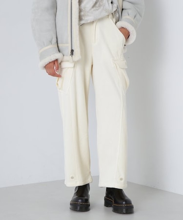 BOYFRIEND CARGO VELOUR PANTS／ボーイフレンド ベロアカーゴパンツ