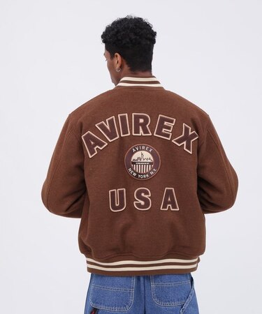 WOOL MOSSA VARSITY JACKET ／ ウールモッサ バーシティ ジャケット