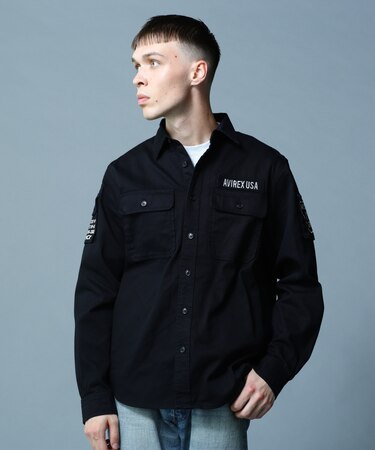 BASIC FATIGUE KHAKI L／S SHIRT／長袖 ファティーグ カーキ シャツ