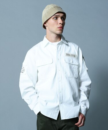 BASIC FATIGUE KHAKI L／S SHIRT／長袖 ファティーグ カーキ シャツ