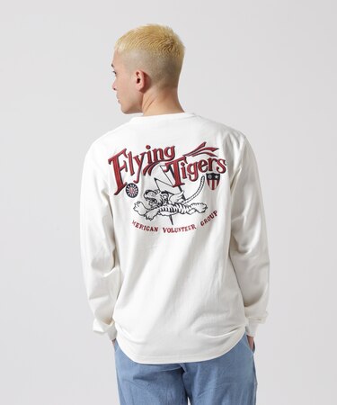 《WEB＆DEPOT限定》MILITARY MOTIF LONG SLEEVE T-SHIRT ／ ミリタリーモチーフ 長袖 Tシャツ