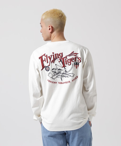 《WEB＆DEPOT限定》MILITARY MOTIF LONG SLEEVE T-SHIRT ／ ミリタリーモチーフ 長袖 Tシャツ