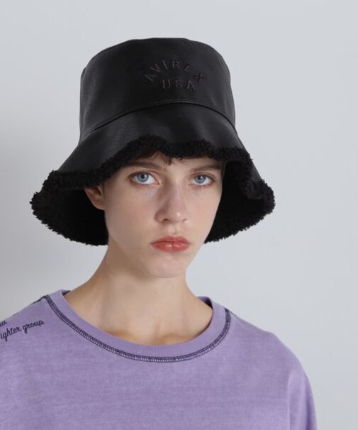 《直営店限定》REVERSIBLE FAKE  LEATHER HAT／リバーシブル ハット