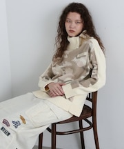 COLOR COMBI KNIT TOPS／カラーコンビ ニットトップス