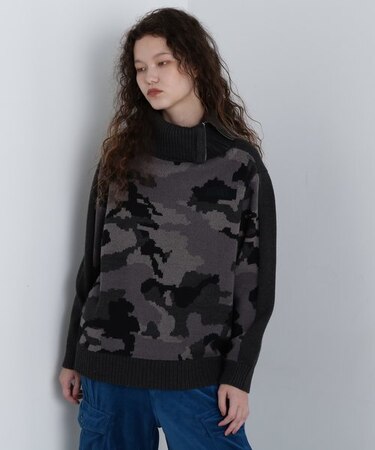 COLOR COMBI KNIT TOPS／カラーコンビ ニットトップス