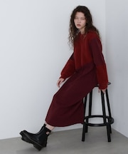 《直営店限定》FLAT×SHAGGY KNIT ONEPIECE／フラット×シャギーニット
