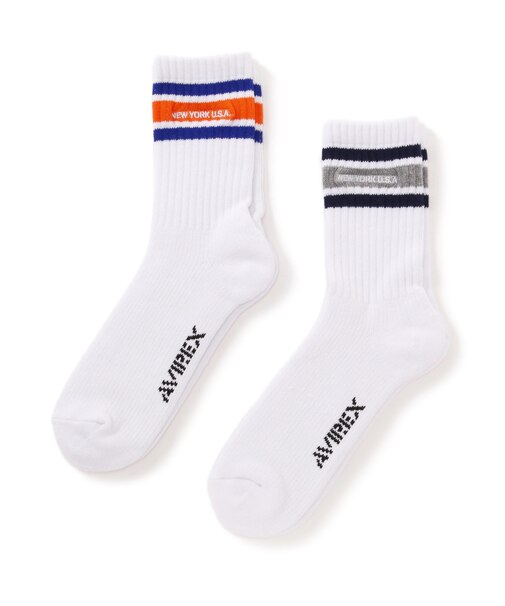 《直営店限定》LINE NEYYORK SOCKS ／ ライン ニューヨーク ソックス ／ AVIREX ／ アヴィレックス