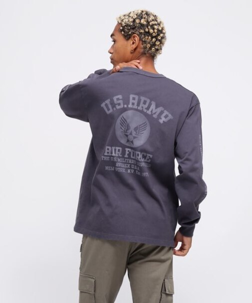 MIL. STENCIL T-SHIRT USA.A.F ／ ミリタリー ステンシル 長袖Tシャツ USA.A.F ／ AVIREX ／