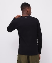 《DAILY／デイリー》RIB L／S CREW NECK T-SHIRT／リブ 長袖 クルーネック Tシャツ  デイリーウェア