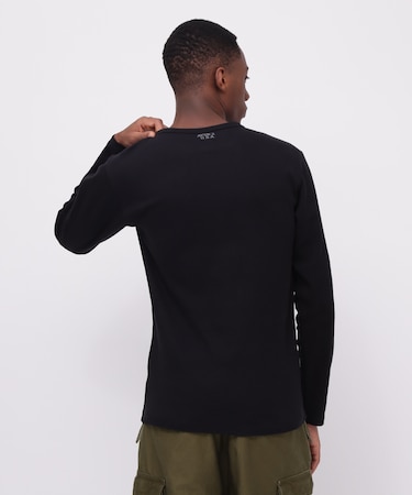 《DAILY／デイリー》RIB L／S CREW NECK T-SHIRT／リブ 長袖 クルーネック Tシャツ  デイリーウェア