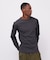 《DAILY／デイリー》RIB L／S CREW NECK T-SHIRT／リブ 長袖 クルーネック Tシャツ  デイリーウェア