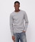 《DAILY／デイリー》RIB L／S HENLEY NECK T-SHIRT／リブ 長袖 ヘンリーネック Tシャツ  デイリーウェア