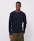 《DAILY／デイリー》RIB L／S HENLEY NECK T-SHIRT／リブ 長袖 ヘンリーネック Tシャツ  デイリーウェア