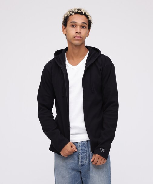 《DAILY／デイリー》RIB ZIP PARKA／デイリー 長袖 リブ ジップパーカー／AVIREX／アヴィレックス