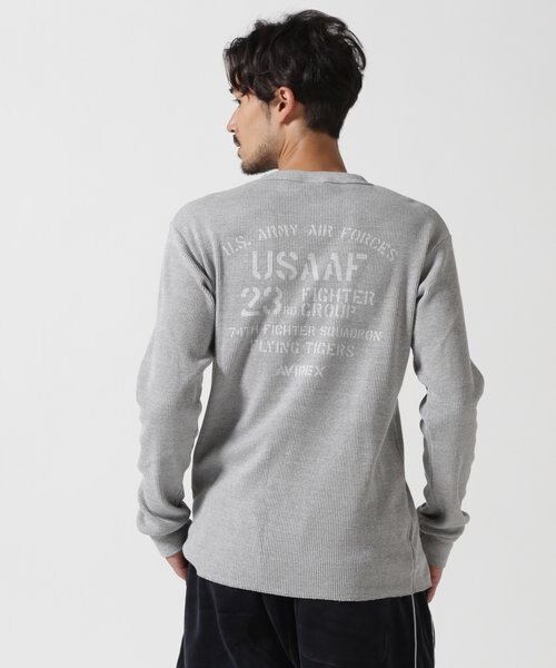 BOOTLEGGERS ブートレガーズ BUFFALO ワッフル長袖カットソー BOOTLEGGERS ブートレガーズ BUFFALO ワッフル長袖カットソー