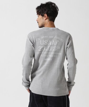 LONGSLEEVE T-SHIRT WAFFLE FLYING TIGERS ／ 長袖Tシャツ ワッフル フライングタイガース