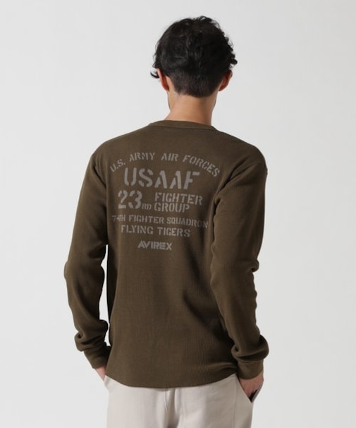 LONGSLEEVE T-SHIRT WAFFLE FLYING TIGERS ／ 長袖Tシャツ ワッフル フライングタイガース