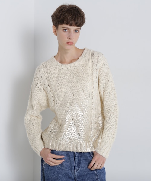 アヴィレックス] 直営店限定 FADE WASH COMMAND ZIP UP KNIT フェイド