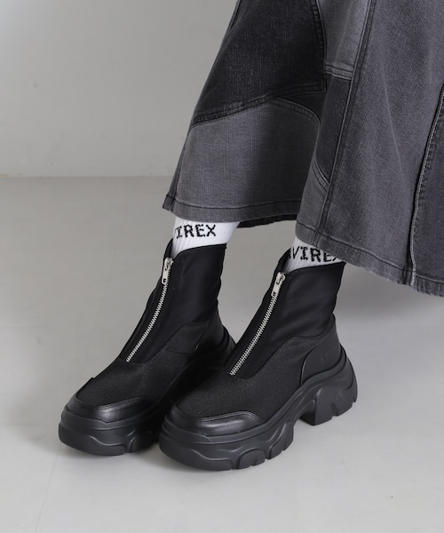 アヴィレックスブーツ 直営店限定》FRONT ZIP BOOTS／フロントジップブーツ