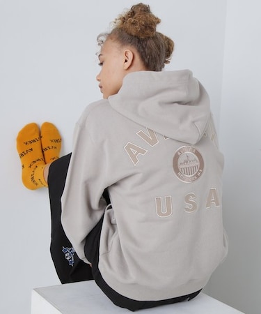 VARSITY LOGO SWEAT PARKA NYC／バーシティー ロゴ スウェット パーカー