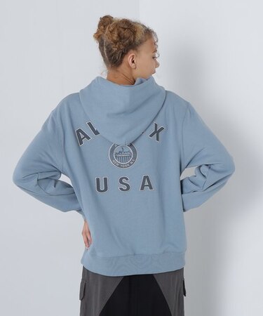 VARSITY LOGO SWEAT PARKA NYC／バーシティー ロゴ スウェット パーカー