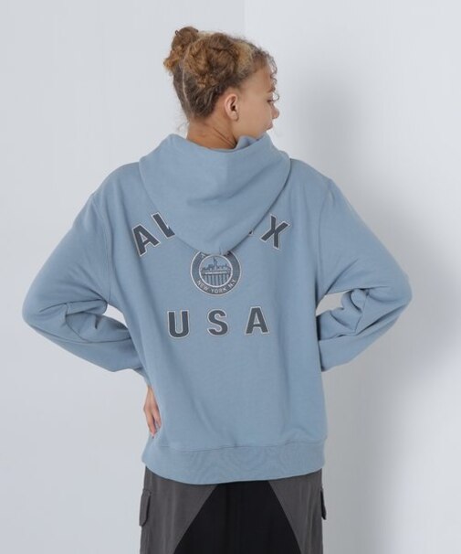 VARSITY LOGO SWEAT PARKA NYC／バーシティー ロゴ スウェット パーカー