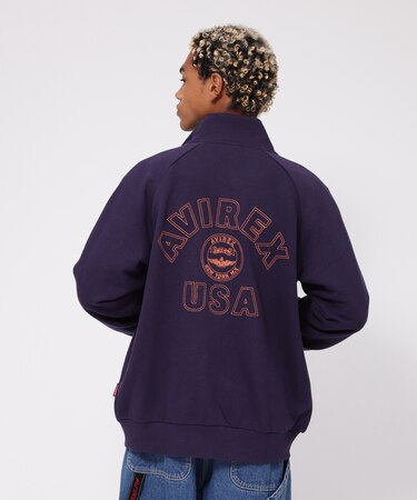 《WEB&DEPOT限定》VARSITY LOGO EMB STAND ZIP SWEAT