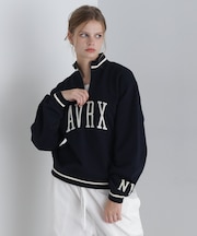 《直営店限定》LINE RIB LOGO SWEAT／ラインリブ ロゴスウェット