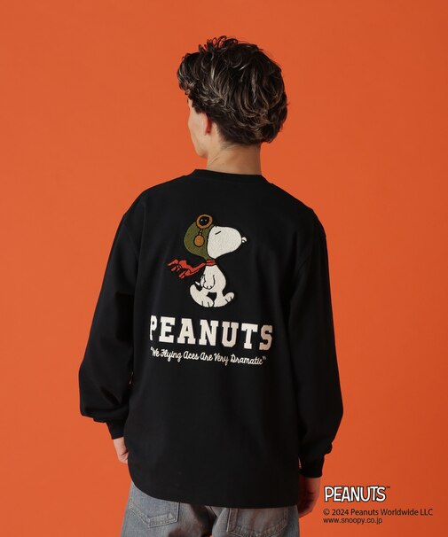 《AVIREX × PEANUTS》LONGSLEEVE　T-SHIRT "FLYING ACE" ／長袖Tシャツ "フライング エース"
