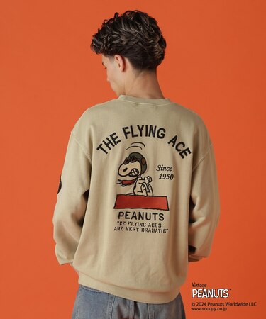 《AVIREX × PEANUTS》CREWNECK SWEAT "FLYING ACE" ／ クルーネック スウェット